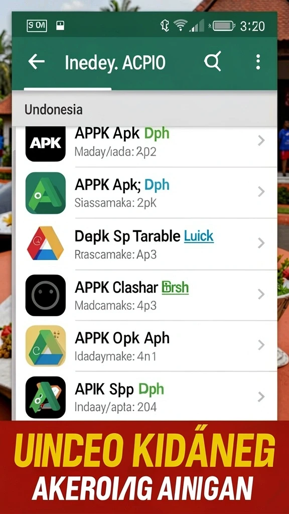 Cuplikan layar menu unduhan live123 untuk perangkat Android